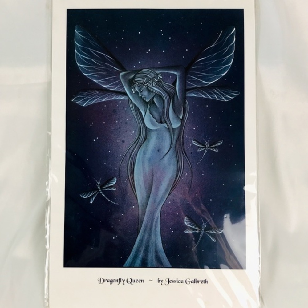 NRFB “Dragonfly Queen” Art Print by Jessica‎ Galbreth- RARE Limited Edition